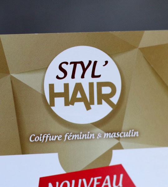 Création du flyer Styl'Hair, coiffeur sur Bonnemain